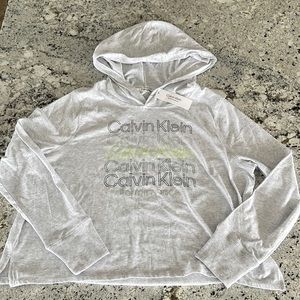 Calvin Klein Performance Women’s Hooded Tee - Light Gray